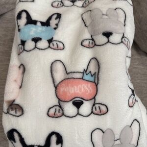 Tiny Paws FRENCH BULLDOG OVERSIZED PLUSH THROW